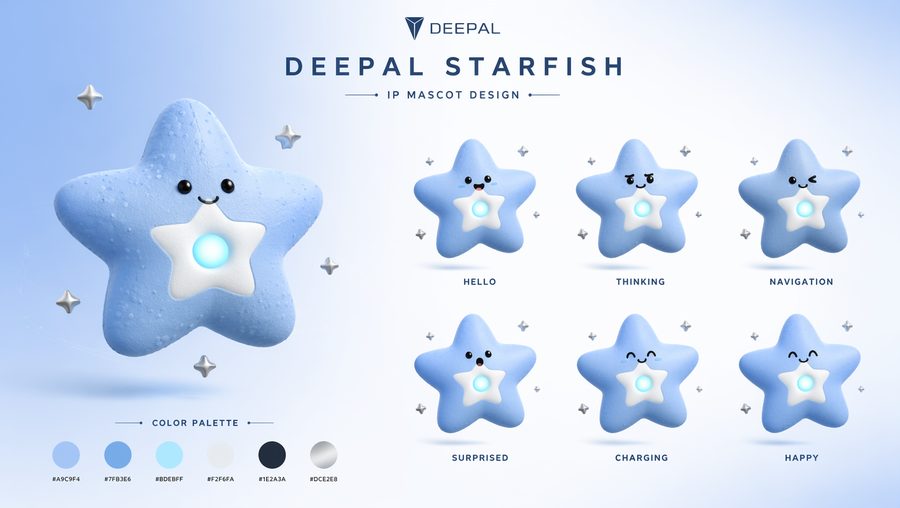 海星 IP · 表情居中优化角色设计稿
