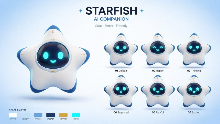 星星 IP · 纯星形角色设计稿