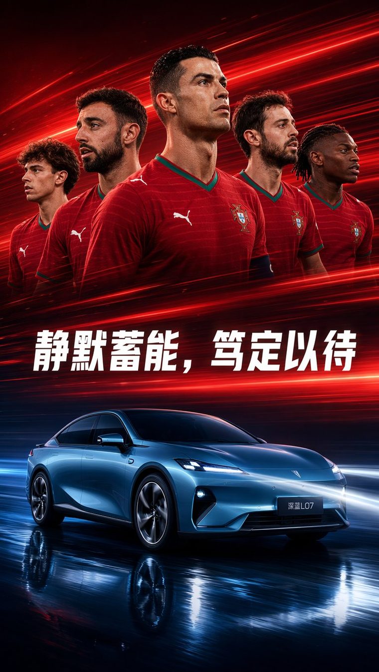 葡萄牙队 · 三段式赛车海报